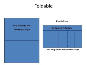 Foldable Front Cover Fold Paper in Half Hamburger