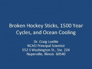 Broken Hockey Sticks 1500 Year Cycles and Ocean
