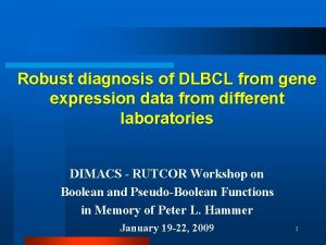 Robust diagnosis of DLBCL from gene expression data