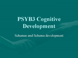 PSYB 3 Cognitive Development Schemas and Schema development