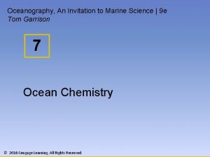 Oceanography An Invitation to Marine Science 9 e