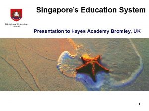 Singapores Education System Presentation to Hayes Academy Bromley