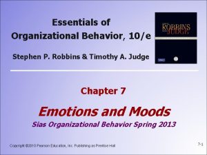 Essentials of Organizational Behavior 10e Stephen P Robbins