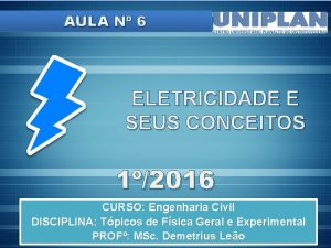 AULA N 6 ELETRICIDADE E SEUS CONCEITOS 12016