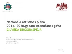 Nacionl attstbas plna 2014 2020 gadam stenoanas gaita