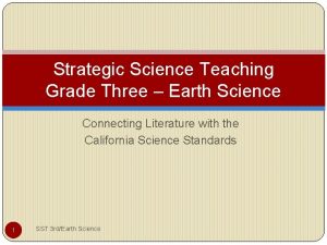 Strategic Science Teaching Grade Three Earth Science Connecting