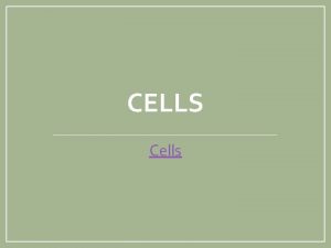 CELLS Cells Cytology sciencestudy of cells Light microscopy