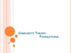 COMPLEXITY THEORY FOUNDATIONS COMPLEXITY THEORY FOUNDATIONS COMPLEXITY THEORY