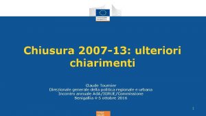 Chiusura 2007 13 ulteriori chiarimenti Claude Tournier Direzionale