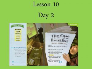 Lesson 10 Day 2 QUESTION OF THE DAY