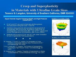 Creep and Superplasticity in Materials with Ultrafine Grain