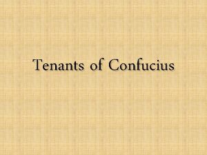 Tenants of Confucius Confuciuss Ideas Society built on