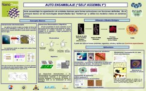 AUTO ENSAMBLAJE SELF ASSEMBLY Auto ensamblaje la organizacin