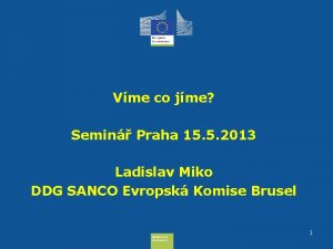 Vme co jme Semin Praha 15 5 2013