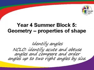 Year 4 Summer Block 5 Geometry properties of
