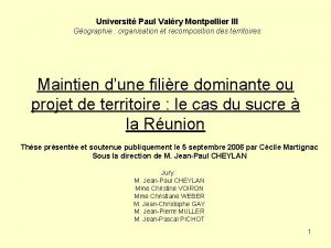 Universit Paul Valry Montpellier III Gographie organisation et