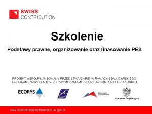 Szkolenie Podstawy prawne organizowanie oraz finasowanie PES PROJEKT