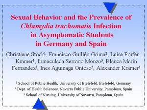 Sexual Behavior and the Prevalence of Chlamydia trachomatis