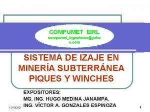 COMPUMET EIRL compumetingenierosyaho o com SISTEMA DE IZAJE