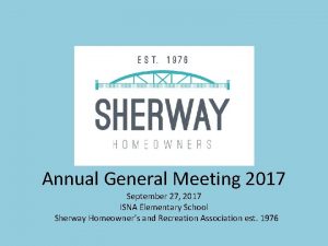 Annual General Meeting 2017 September 27 2017 ISNA