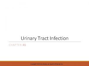 Urinary Tract Infection CHAPTER 46 Copyright 2014 by