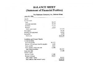 Assets on the Balance Sheet Current Assets are