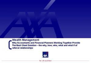 Wealth Management Why Accountants and Financial Planners Working