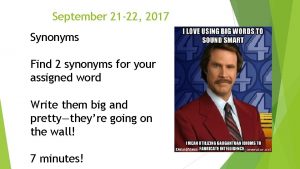 September 21 22 2017 Synonyms Find 2 synonyms