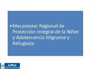 Mecanismo Regional de Proteccin Integral de la Niez