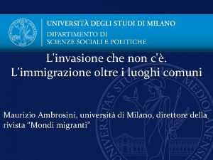 Linvasione che non c Limmigrazione oltre i luoghi