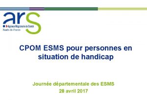 CPOM ESMS pour personnes en situation de handicap