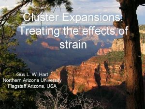 Cluster Expansions Treating the effects of strain Gus