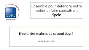 Ensemble pour dfendre notre mtier et faire connaitre