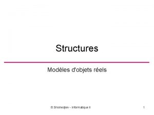 Structures Modles dobjets rels B Shishedjiev Informatique II