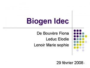Biogen Idec De Bouvre Fiona Leduc Elodie Lenoir