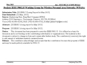 May 2015 doc IEEE 802 15 15 0392