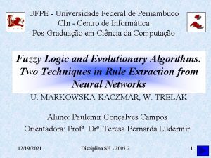 UFPE Universidade Federal de Pernambuco CIn Centro de