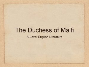 The Duchess of Malfi ALevel English Literature Revenge