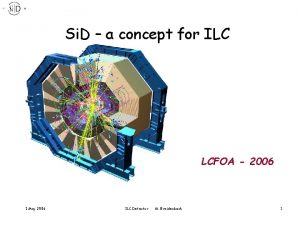 Si D a concept for ILC LCFOA 2006