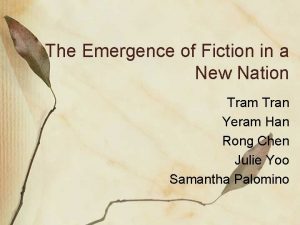 The Emergence of Fiction in a New Nation
