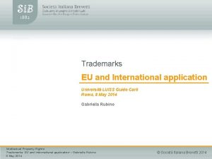 Trademarks EU and International application Universit LUISS Guido