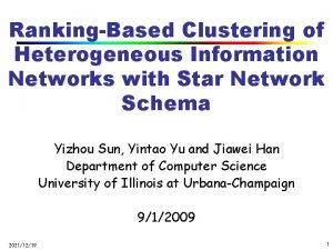 RankingBased Clustering of Heterogeneous Information Networks with Star