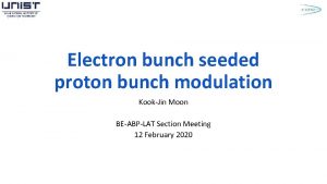 Electron bunch seeded proton bunch modulation KookJin Moon