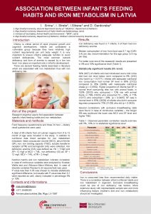 ASSOCIATION BETWEEN INFANTS FEEDING HABITS AND IRON METABOLISM