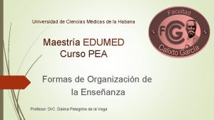 Universidad de Ciencias Mdicas de la Habana Maestra