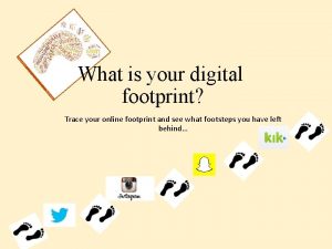 What is your digital footprint Trace your online