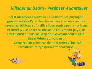 Villages du Barn Pyrnes Atlantiques Cest un pays