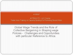 A 105067 ACTRAV ITC ILO Course Trade Union
