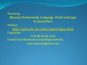 Tananyag BarwiseEtchemendy Language Proof and Logic II Quantifiers