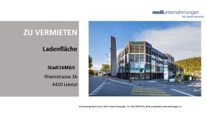 ZU VERMIETEN Ladenflche Stadt 16 Mrt Rheinstrasse 16